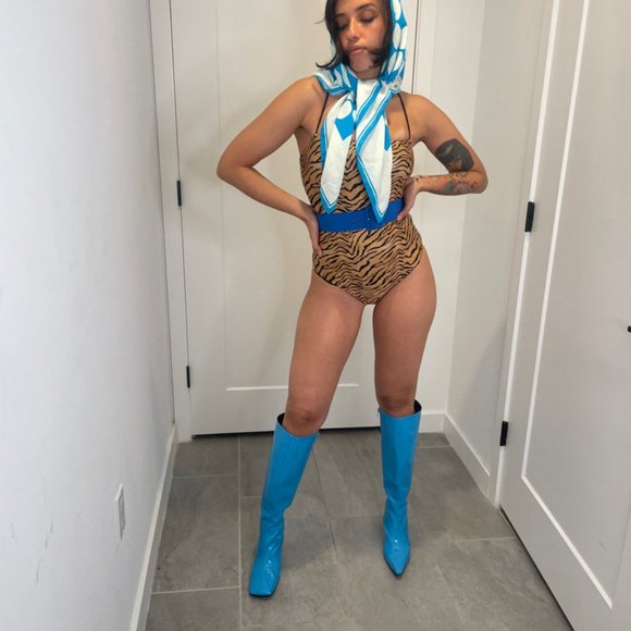 VIX paula hermanny suri tiger print swimsuit animal print bathing suit size m - Picture 16 of 16